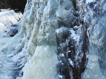 View of frozen river in winter