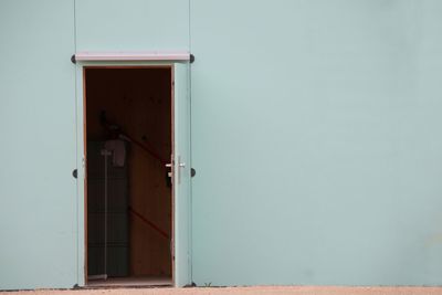 Open  door of building