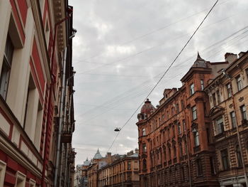 Low angle view of buildings against sky