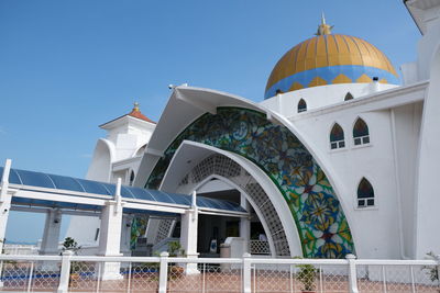 Melaka straits mosque, malaysia.