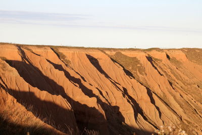 Scenic view of desert against sky