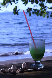 Close-up of drink on table