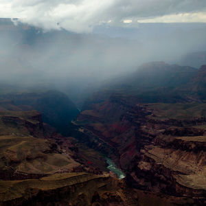 Aerial view of mountains against sky