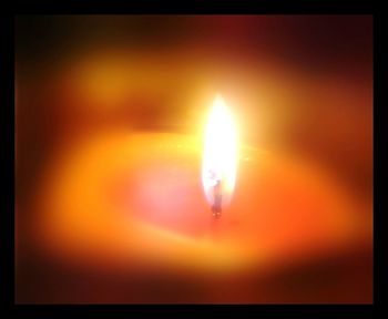 Close-up of illuminated candle