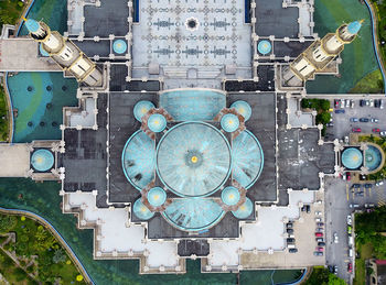 Aerial view of mosque