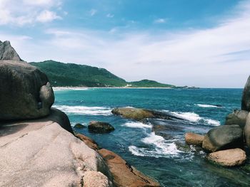 Scenic view of sea against sky