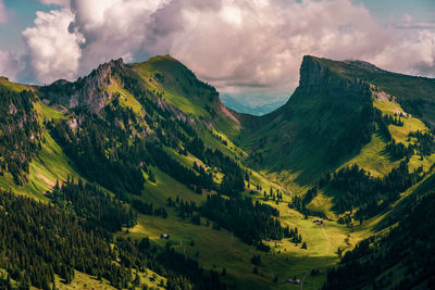 Panoramic view of the alps in switzerland.