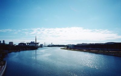 View of river with buildings in background