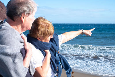 Friends on shore at beach