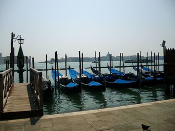 Boats in harbor