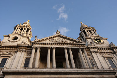 Low angle view of historic building against sky