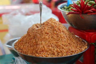 Closeup of vietnamese chili salt in vietnam