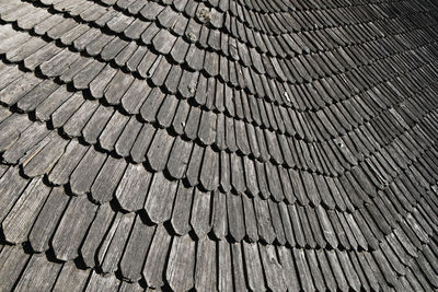 Full frame shot of roof on sunny day