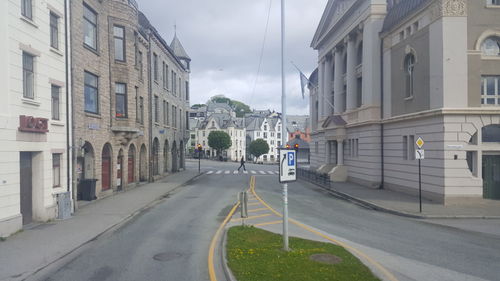 Road in city against sky