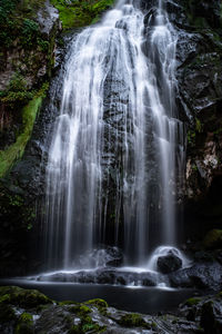 Scenic view of waterfall