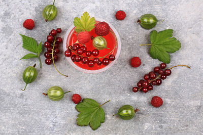 Fresh berry jelly dessert useful light