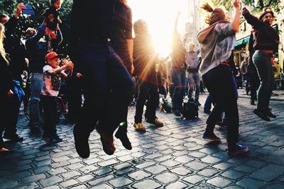 Group of people at music concert