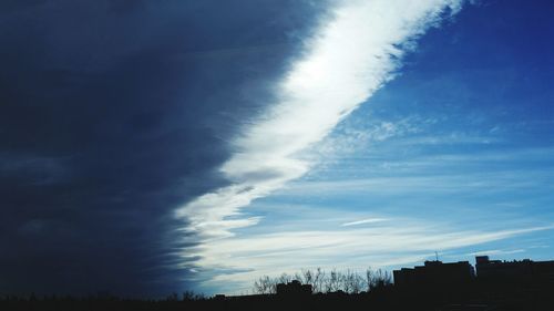 Low angle view of cloudy sky