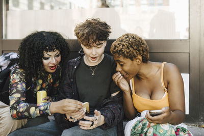 Group of people looking at camera