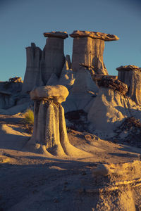 View of rock formation against sky