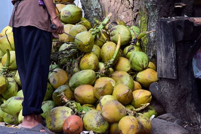 Full frame shot of fruits for sale in market