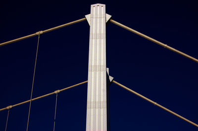 Low angle view of suspension bridge