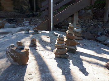 Stack of stones on pebbles