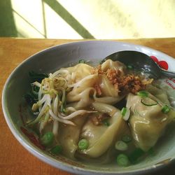 Close-up of served food