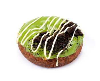 Close-up of bread against white background