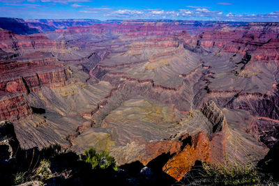 Aerial view of dramatic landscape