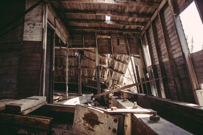 Interior of abandoned building