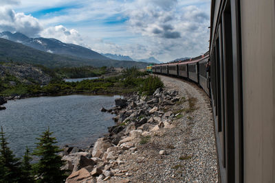 View of bridge over sea against sky