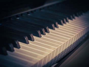 Close-up of piano