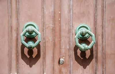 Full frame shot of door knocker