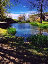 Scenic view of river against sky