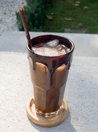 Close-up of coffee on table