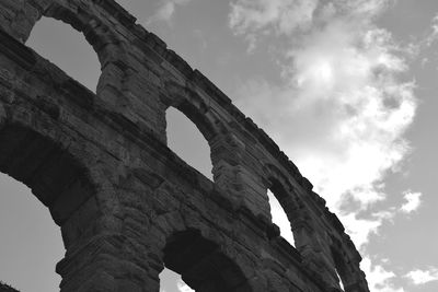 Low angle view of old ruin