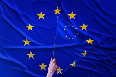 Close-up of european union flag