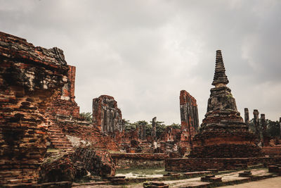 Old temple building against sky