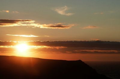 Sun shining through clouds