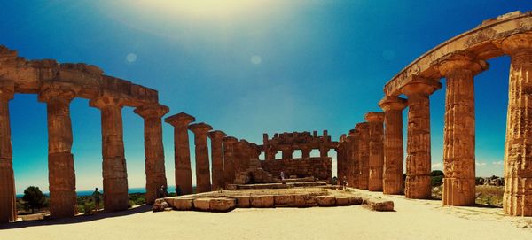 Old ruin building against sky
