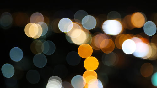 Colorful blur bokeh city light at night