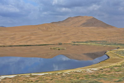 Scenic view of desert against sky