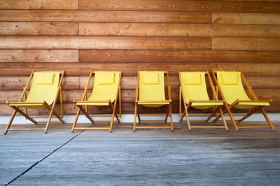 Chairs in row