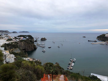 High angle view of sea against sky