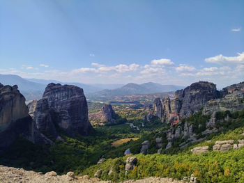 A view over the mountain in meteora greece