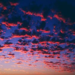 Cloudy sky at sunset