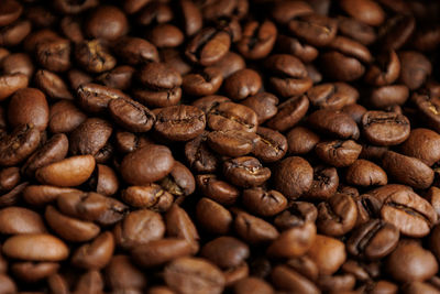 Full frame shot of roasted coffee beans