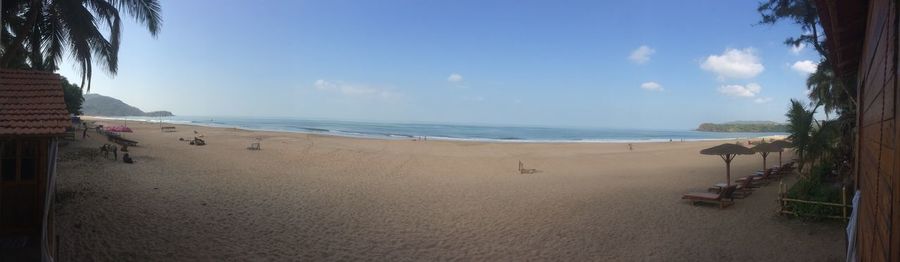 Panoramic view of beach against sky