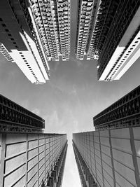 Low angle view of modern skyscrapers